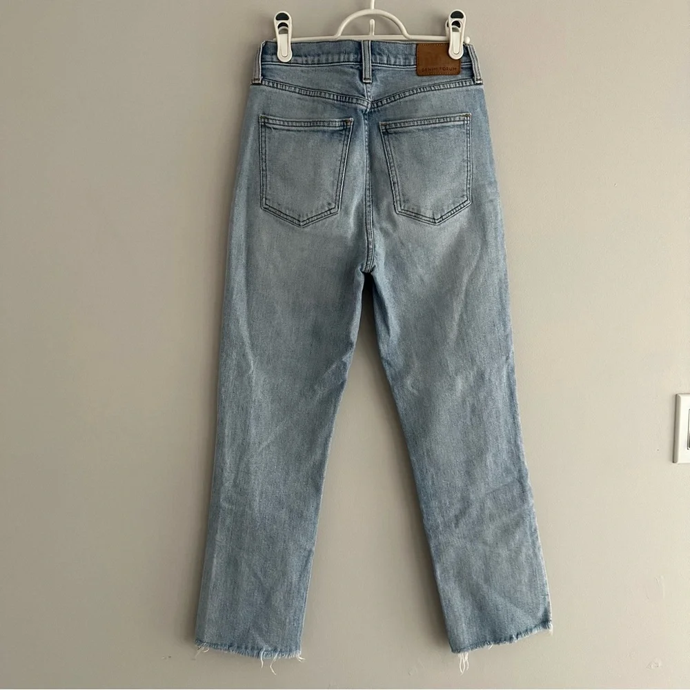 Denim Forum Arlo High Rise Straight Jeans with Raw Hem Size 26 - Picture 6 of 16